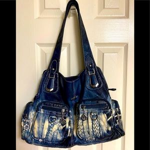 Angel Kiss Black Artwork w/7 Exterior Pockets/2 Big  Main Zippered Compartments